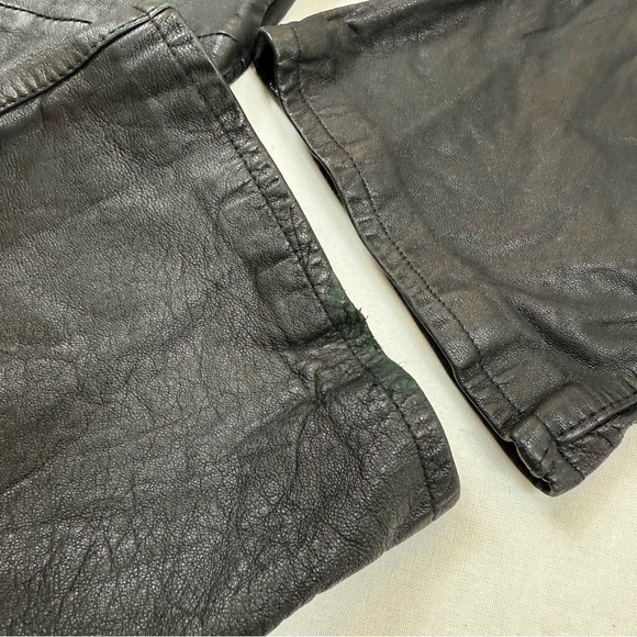 Rem Garson Genuine Leather Black  Pants Size 12 - Picture 12 of 13
